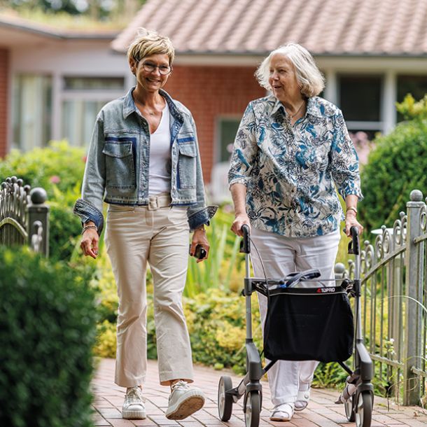 Pensionsleitung und Bewohner